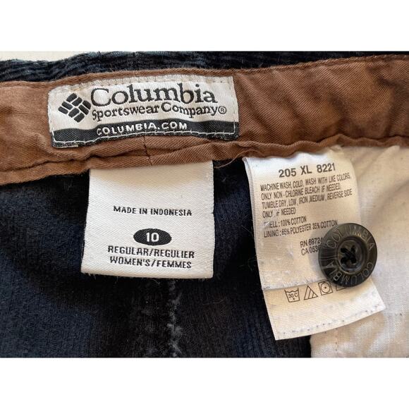 Columbia Sportswear Mid Rise Straight Leg Black Corduroy Pants, Size 10 - Picture 5 of 11